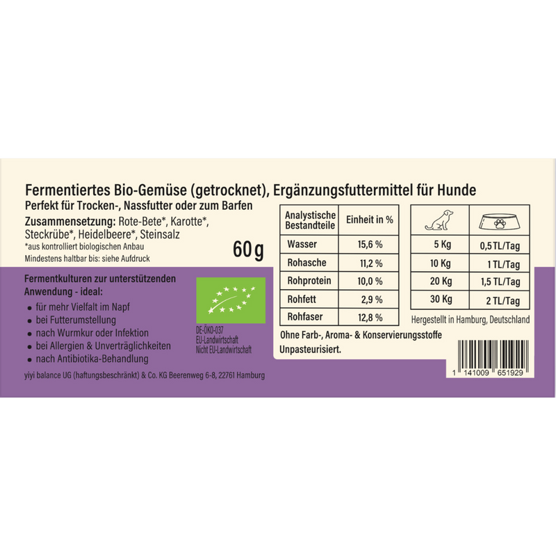 Wolfsgemüse Fermentiertes Bio-Gemüse (getrocknet)