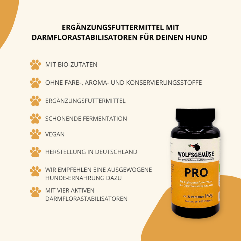 Wolfsgemüse PRO mit Darmflorastabilisatoren